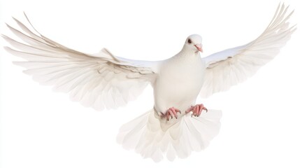 Fototapeta premium Graceful white dove with outstretched wings