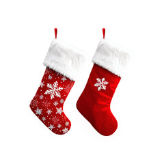 christmas stocking isolated on transparent background