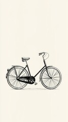 Minimalist Bicycle Illustration on Clean Background