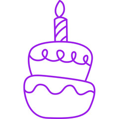 Happy birthday single vector icon