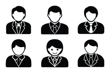 Person icon bundle set in creative vector