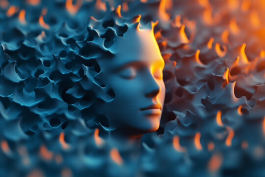 Exploring the depths of mental health awareness through abstract art