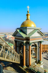 Obraz premium St Petersburg Russia. Belfry of St. Isaac's Cathedral in St Petersburg Russia