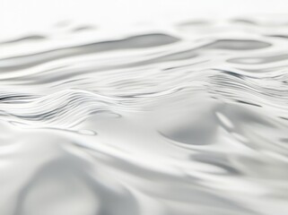 Abstract White Wavy Surface with Subtle Texture