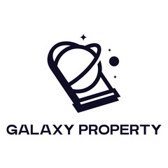 galaxy property flat minimalist logo design