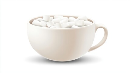 Cozy Cocoa Cup with Marshmallows Illustration