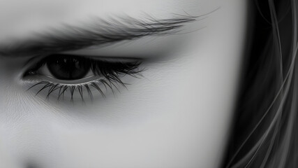 Fototapeta premium Close up eye of sad face