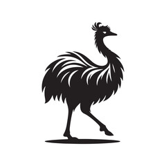 Emu Silhouette Vector Illustrations – Perfect for Wildlife Designs