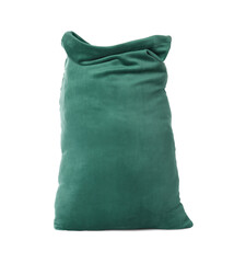 Green Santa Claus bag isolated on white