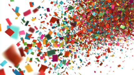 Obraz premium Vibrant confetti explosion of colorful shapes