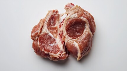 Fototapeta premium Raw beef meat in a black plastic container. black plastic tray with raw cutted meat 