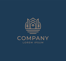 Real Estate Logo. Minimalistic Abstract Real Estate Logo for Homes and Property Businesses