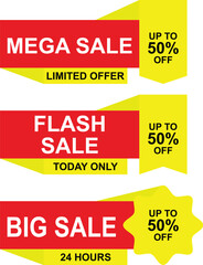 Red and Yellow Sale Banner Collection