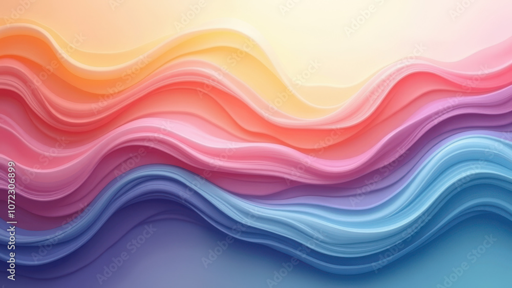 Poster colorful abstract wave background with gradients and smooth curves.