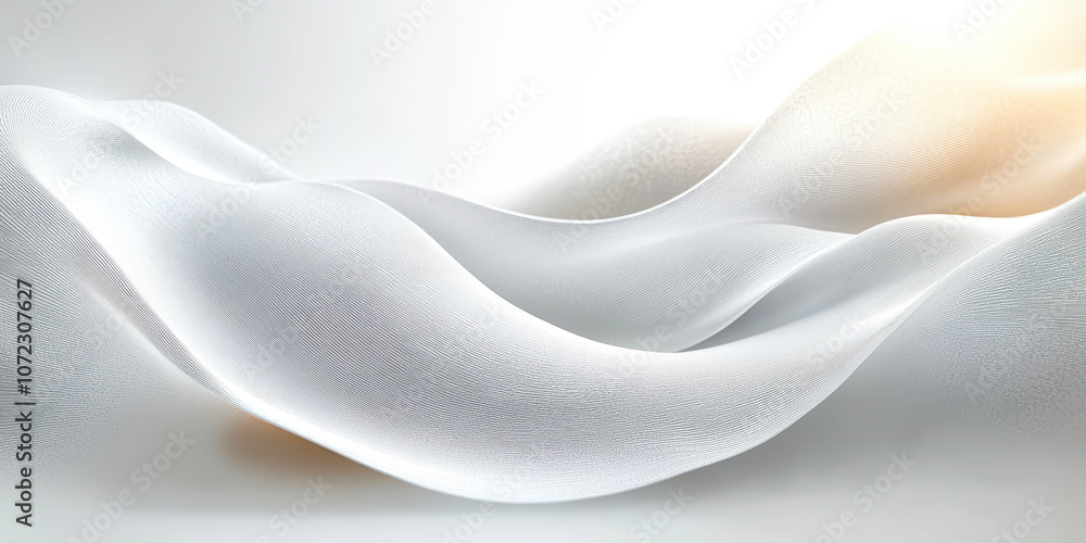 Poster elegant white wave line background with soft textures and gradient light