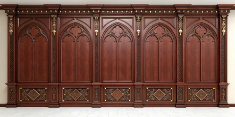 Symmetrical Vintage Luxury Wall Design with Classic Details