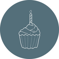 Happy birthday single vector icon