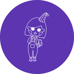 Happy birthday single vector icon
