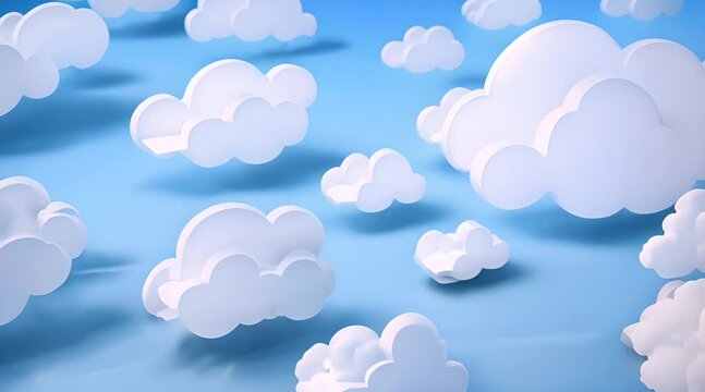 Clouds in the sky virtual animation