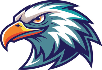 Obraz premium an colorful eagle head mascot logo vector illustration