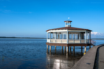 Pavilion at Haapsalu Promenaad by the Baltic Sea, Estonia