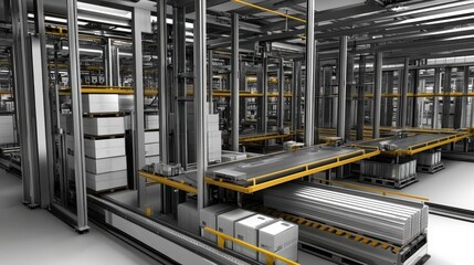 3PL warehouse with automated systems managing inventory