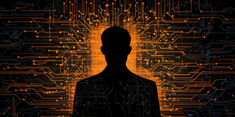 A conceptual image of a deep tech CEO and business, symbolizing the global deep tech ecosystem, Generative AI