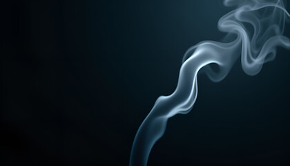 Fototapeta premium Elegant swirling smoke on a dark background creating a mysterious atmosphere