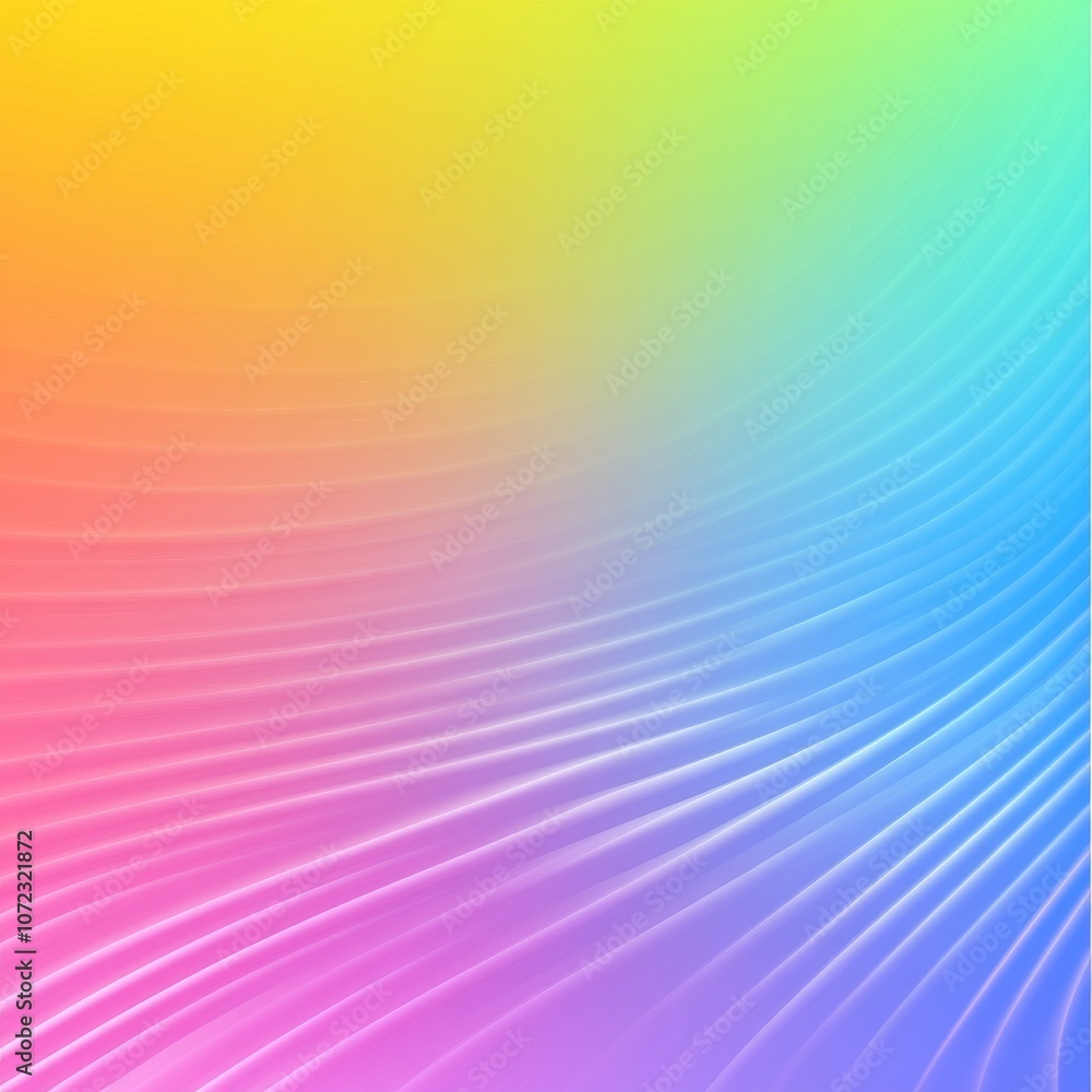 Aufkleber soft gradient abstract background with flowing lines in vivid colors from yellow to pink to blue for