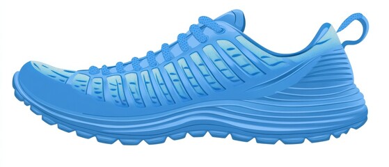 Obraz premium Vibrant blue athletic shoe with modern design