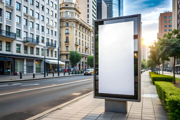 blank billboard on the street
