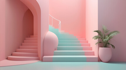 Obraz premium staircase in a house