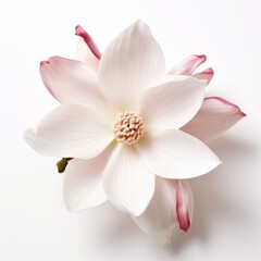 magnolia flower on the white background 