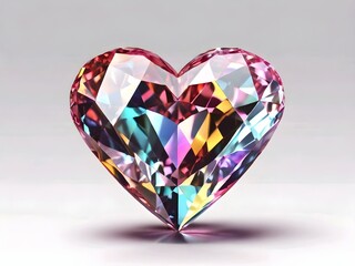 Fototapeta premium heart shaped diamond,Ai generated 