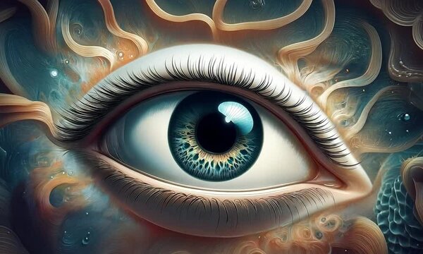 Dreamcore eyeball iris art 