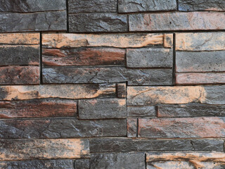 Fototapeta premium Stone Tiles with Surface Imitation of Multi-Layered Stone Wall