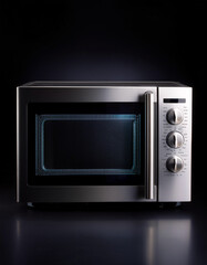Fototapeta premium microwave, isolated on a dark black