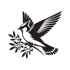 Bird Silhouette Collection – Beautiful Waxwing Vector Illustrations