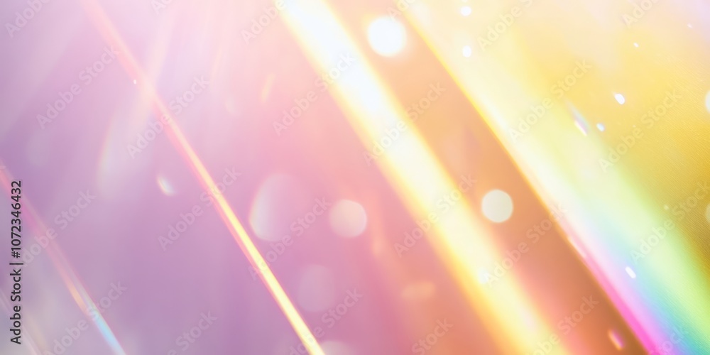Poster abstract blurred background with diagonal light streaks and bokeh