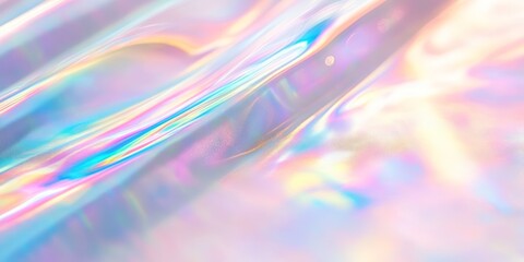 Abstract Holographic Background with Pastel Iridescent Colors and Shimmering Texture