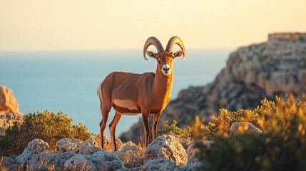 Cypriot Mouflon at Golden Hour