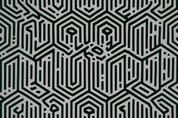 Obraz premium An illustration of a geometric pattern with intertwined hexagonal shapes