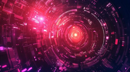 Fototapeta premium Glowing Neon Digital Frame Border with Bright Vibrant Lights and Futuristic Abstract Patterns new beautiful stock image illustration AI