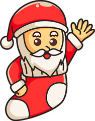 Red Santa Clause illustration Logo