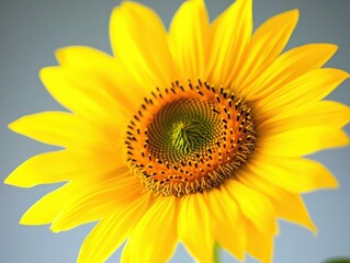 Obraz premium Vibrant yellow sunflower with intricate spiral pattern