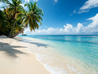 beach with palm trees