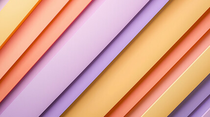 Obraz premium Diagonal Geometric Stripes in Soft Pastel Colors