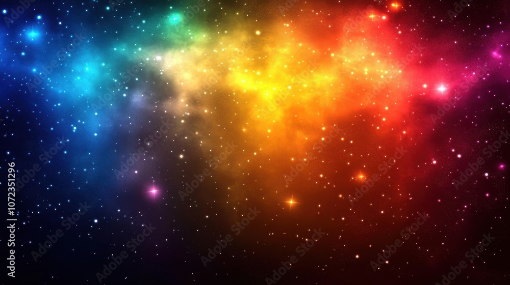Poster abstract gradient background with stars and grainy texture