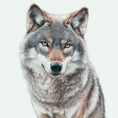Fototapeta premium Wolf, Illustration