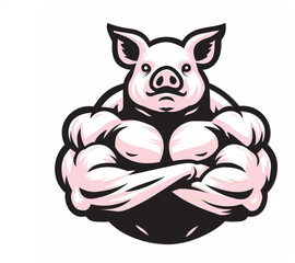 Pig with Crossed Arms